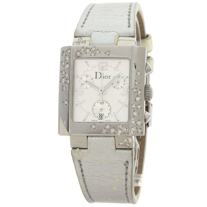 CHRISTIAN DIOR クリスチャンディオール D81-101 リヴァ スパークリング クロノグラフ 腕時計 SS レディース 中古