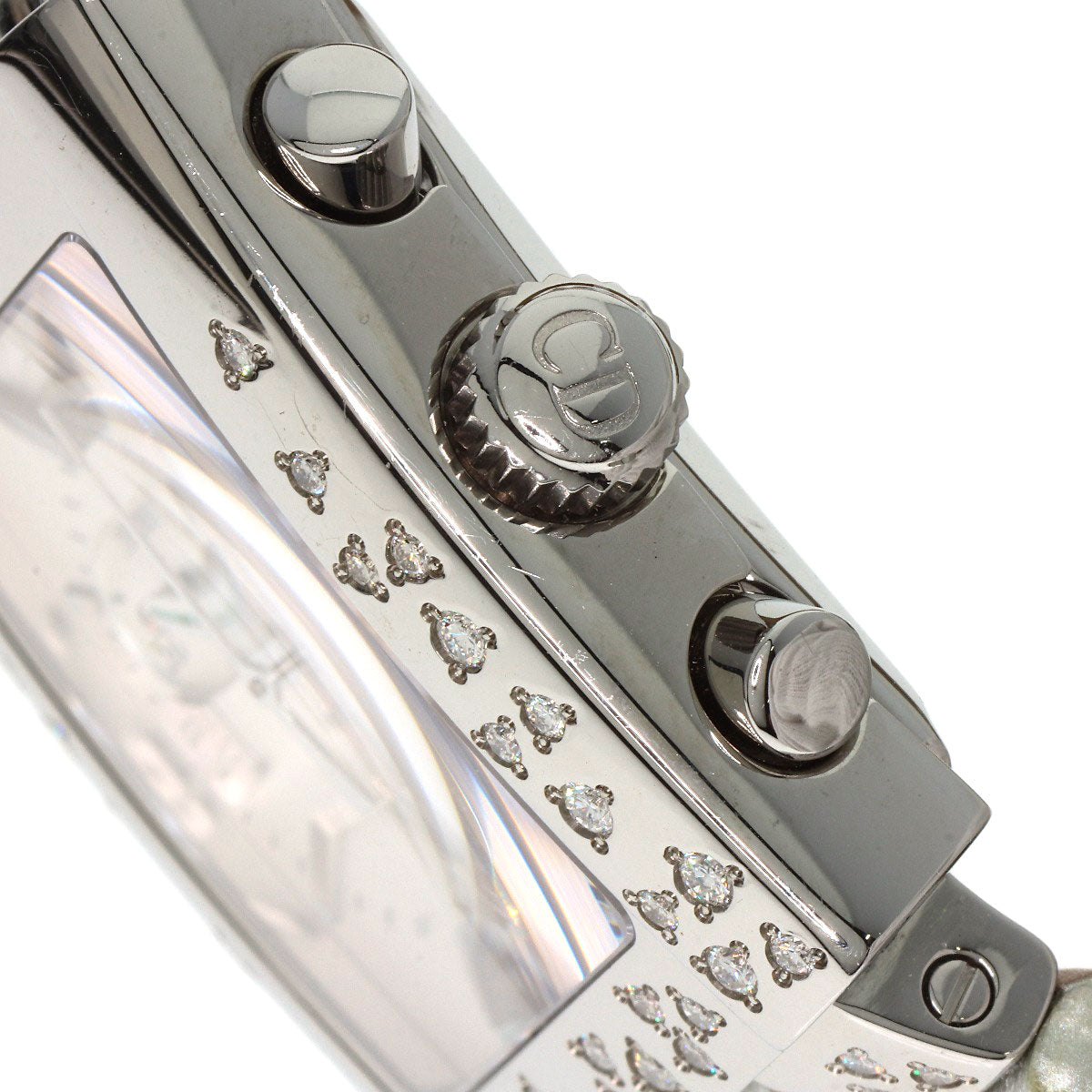 CHRISTIAN DIOR クリスチャンディオール D81-101 リヴァ スパークリング クロノグラフ 腕時計 SS レディース 中古