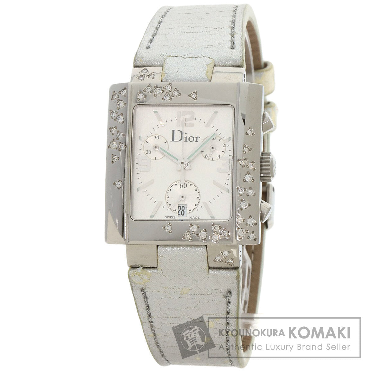 CHRISTIAN DIOR クリスチャンディオール D81-101 リヴァ スパークリング クロノグラフ 腕時計 SS レディース 中古