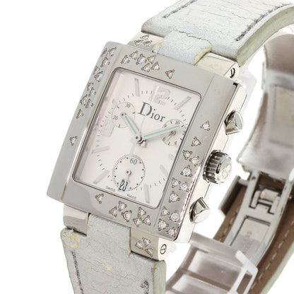 CHRISTIAN DIOR クリスチャンディオール D81-101 リヴァ スパークリング クロノグラフ 腕時計 SS レディース 中古