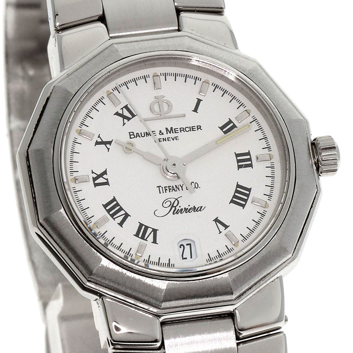 Baume & Mercier ボーム＆メルシェ MV040078 リビエラ Wネーム ティファニーコラボ 腕時計 SS レディース 中古