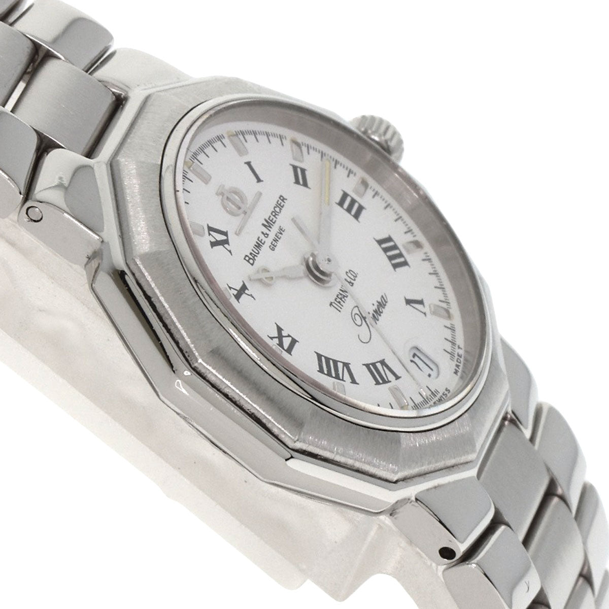 Baume & Mercier ボーム＆メルシェ MV040078 リビエラ Wネーム ティファニーコラボ 腕時計 SS レディース 中古
