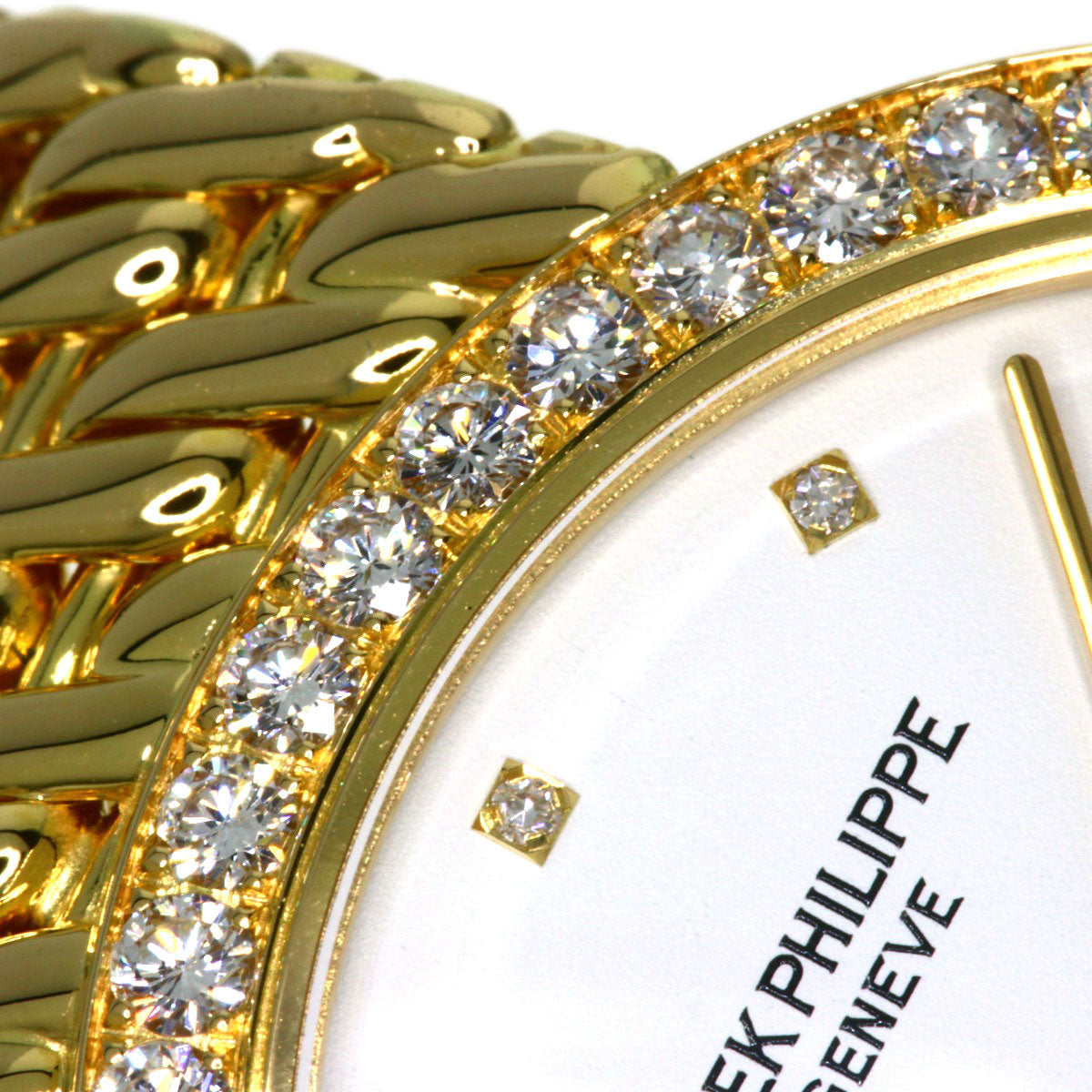 PATEK PHILIPPE パテックフィリップ 5006/17J-001 カラトラバ ベゼル 12P ダイヤモンド 腕時計 K18YG メンズ 中古