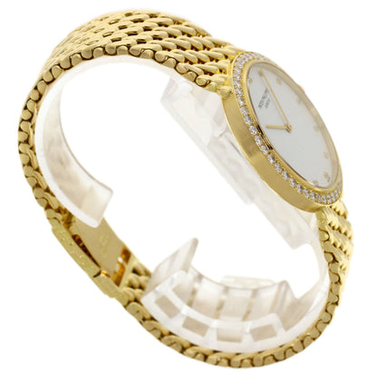 PATEK PHILIPPE パテックフィリップ 5006/17J-001 カラトラバ ベゼル 12P ダイヤモンド 腕時計 K18YG メンズ 中古