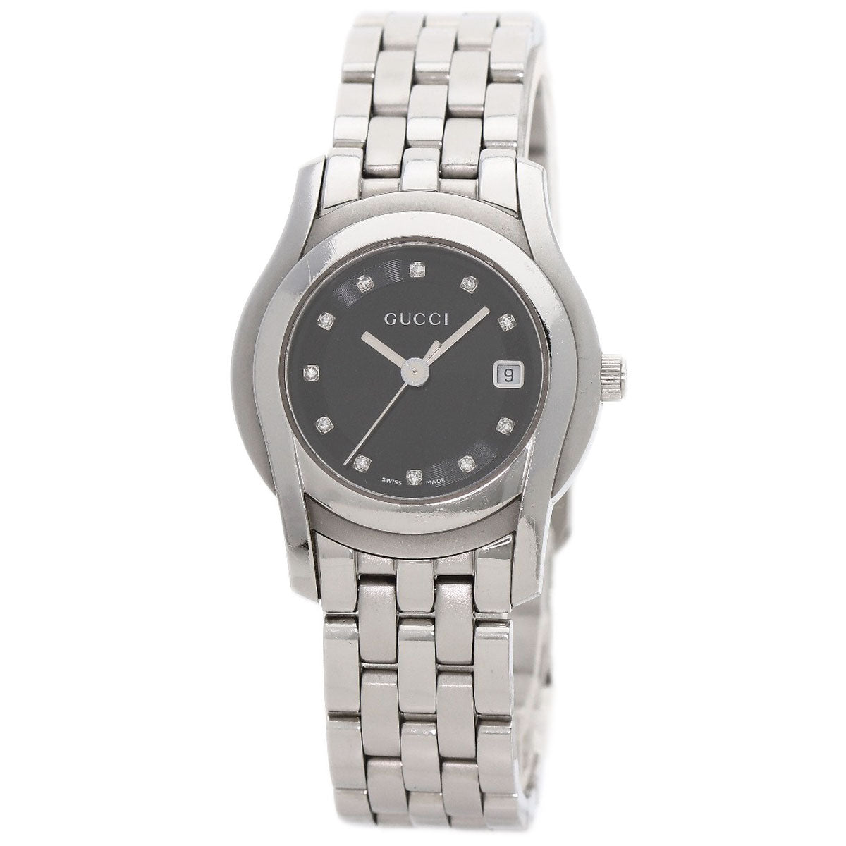 GUCCI グッチ 5500L 11P ダイヤモンド 腕時計 SS レディース 中古