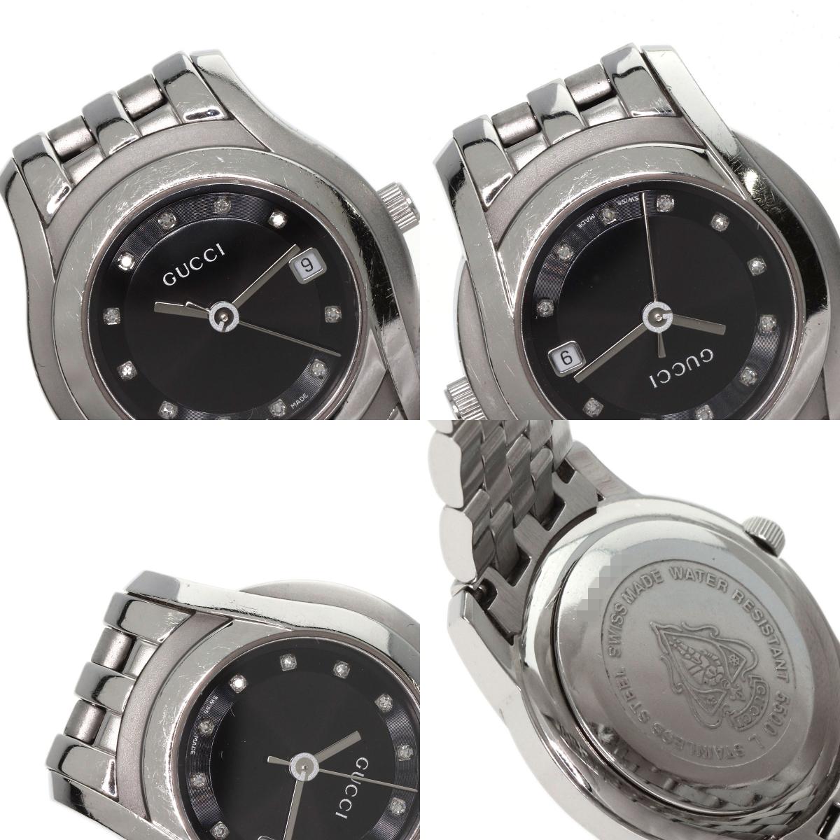 GUCCI グッチ 5500L 11P ダイヤモンド 腕時計 SS レディース 中古