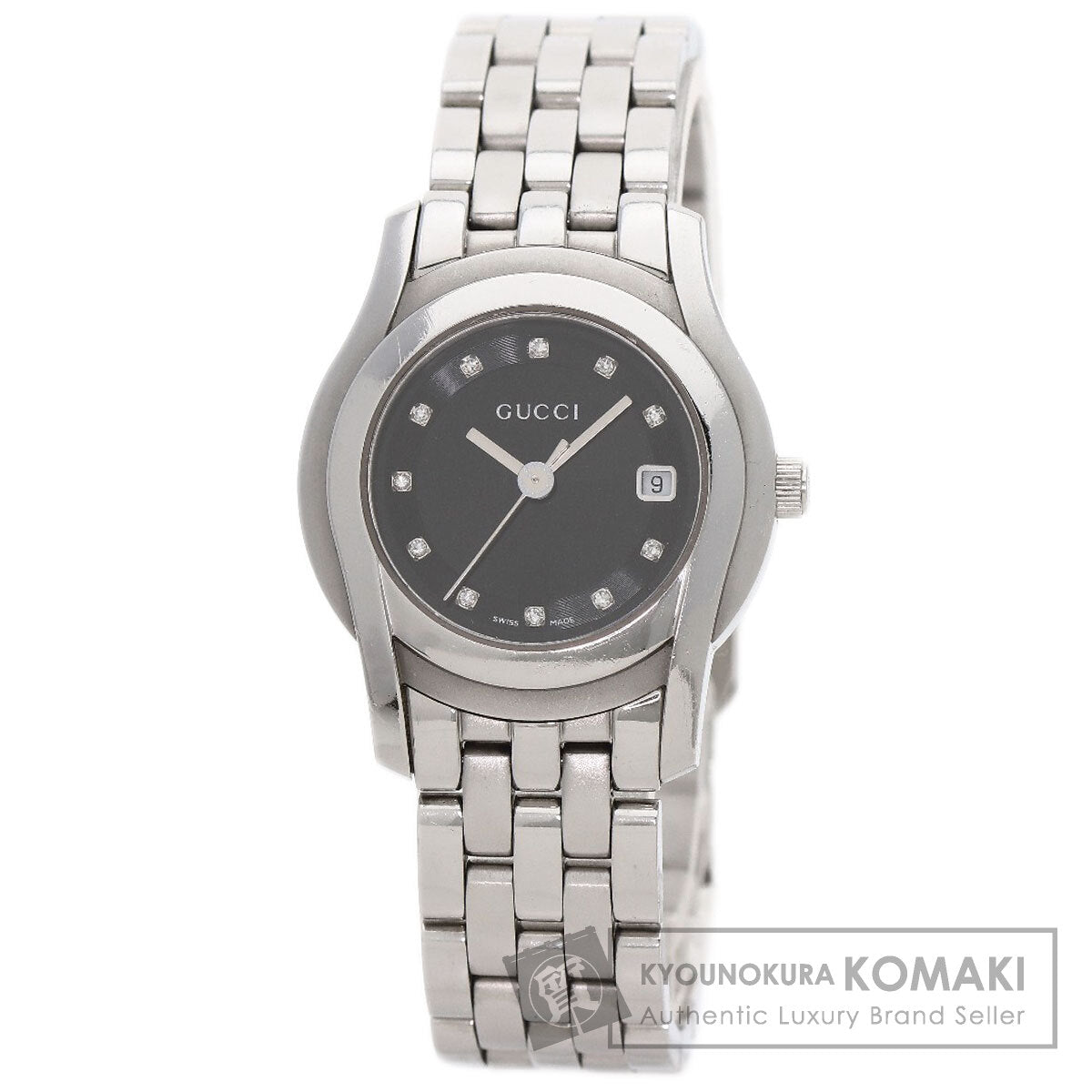 GUCCI グッチ 5500L 11P ダイヤモンド 腕時計 SS レディース 中古