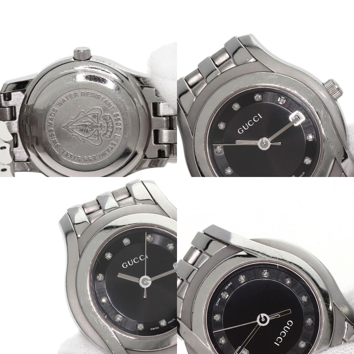 GUCCI グッチ 5500L 11P ダイヤモンド 腕時計 SS レディース 中古