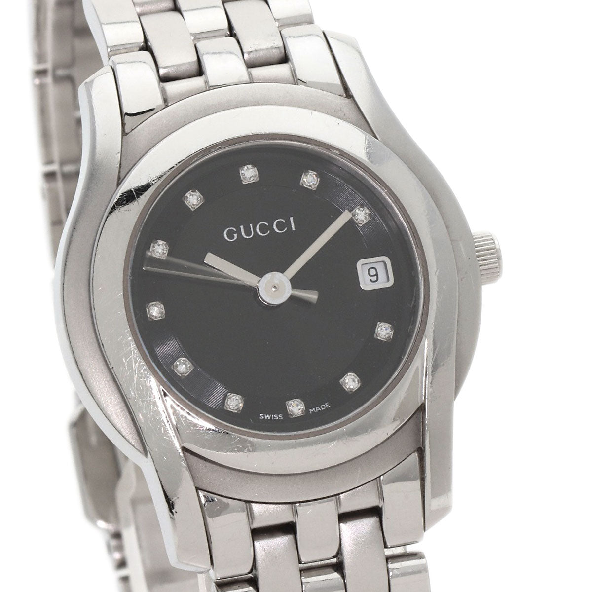 GUCCI グッチ 5500L 11P ダイヤモンド 腕時計 SS レディース 中古