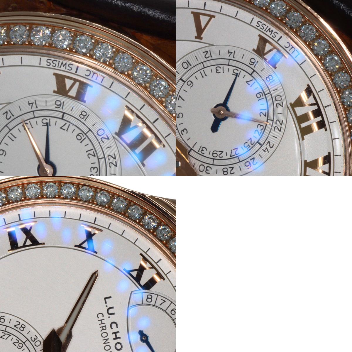 Chopard ショパール 171926-5001 L.U.C クアトロ ダイヤモンドベゼル 腕時計 K18PG メンズ 中古