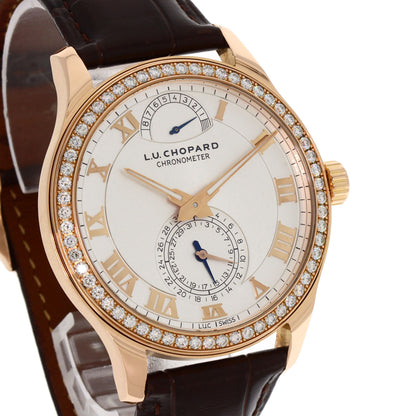 Chopard ショパール 171926-5001 L.U.C クアトロ ダイヤモンドベゼル 腕時計 K18PG メンズ 中古