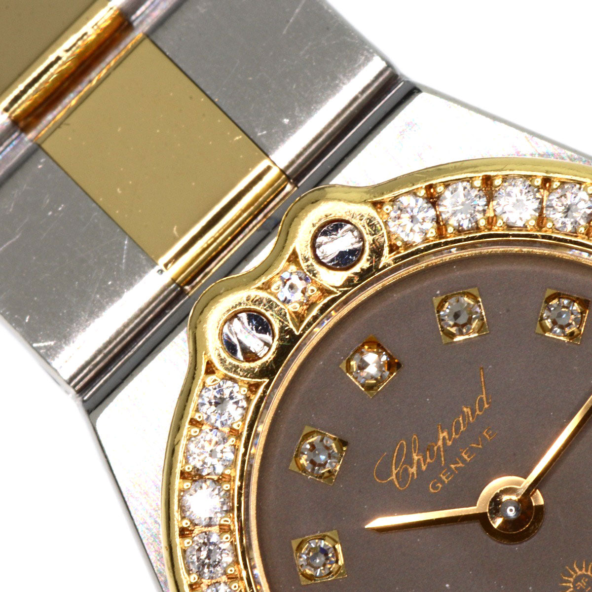Chopard ショパール 25/8067-11 サンモリッツ 12P ダイヤモンド 腕時計 SS レディース 中古