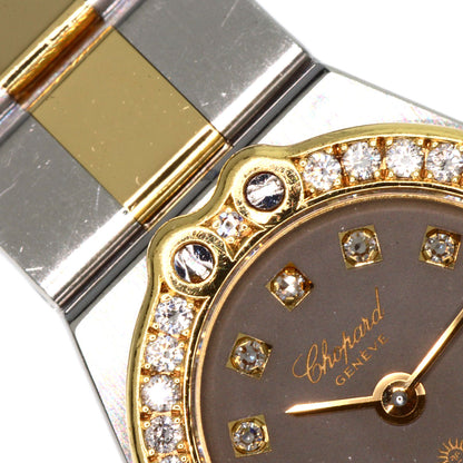 Chopard ショパール 25/8067-11 サンモリッツ 12P ダイヤモンド 腕時計 SS レディース 中古