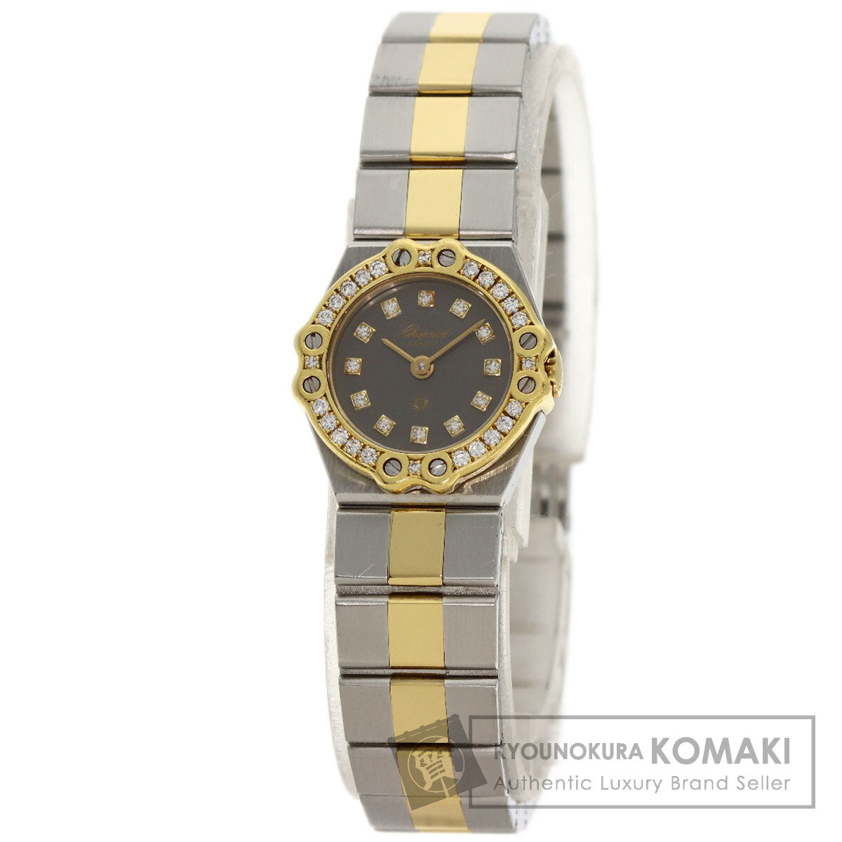 Chopard ショパール 25/8067-11 サンモリッツ 12P ダイヤモンド 腕時計 SS レディース 中古