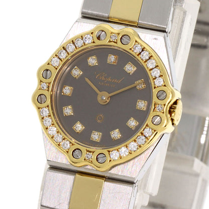 Chopard ショパール 25/8067-11 サンモリッツ 12P ダイヤモンド 腕時計 SS レディース 中古