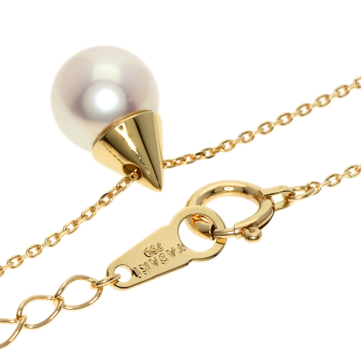 TASAKI タサキ アコヤパール 真珠 ネックレス K18YG レディース 中古