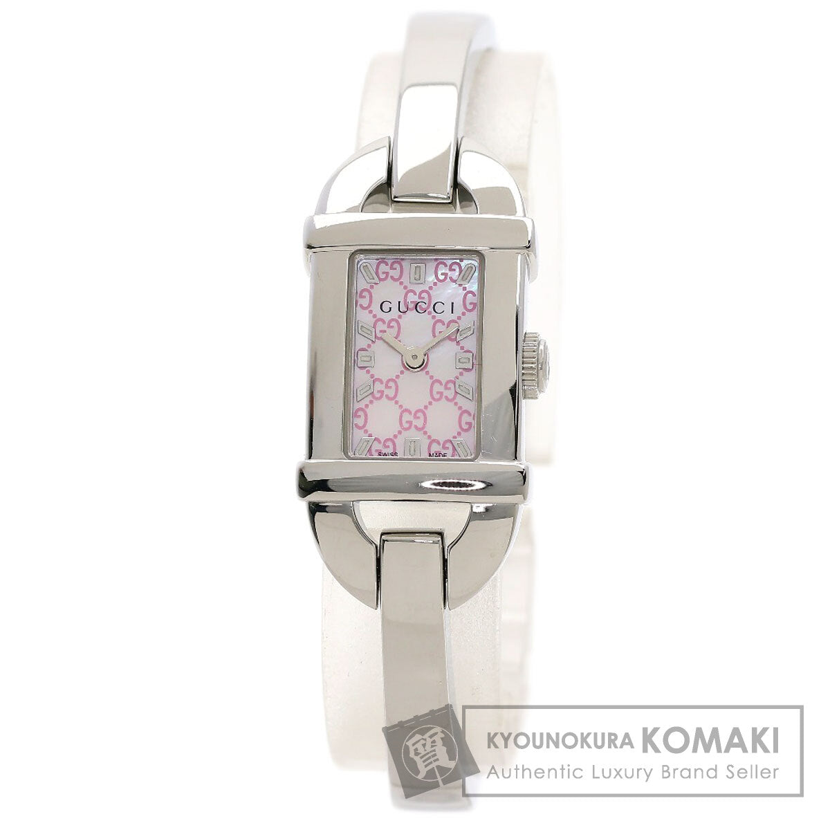 GUCCI グッチ 6800L スクエアフェイス 腕時計 SS レディース 中古