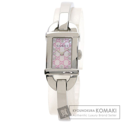 GUCCI グッチ 6800L スクエアフェイス 腕時計 SS レディース 中古