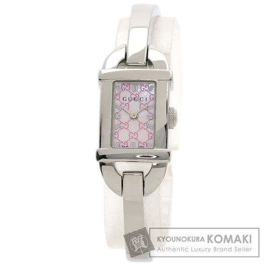 GUCCI グッチ 6800L スクエアフェイス 腕時計 SS レディース 中古