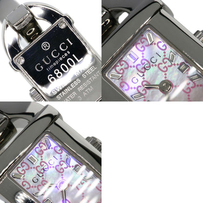 GUCCI グッチ 6800L スクエアフェイス 腕時計 SS レディース 中古