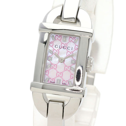 GUCCI グッチ 6800L スクエアフェイス 腕時計 SS レディース 中古