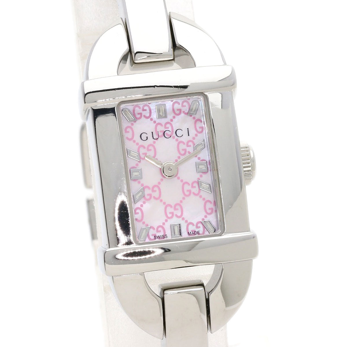 GUCCI グッチ 6800L スクエアフェイス 腕時計 SS レディース 中古