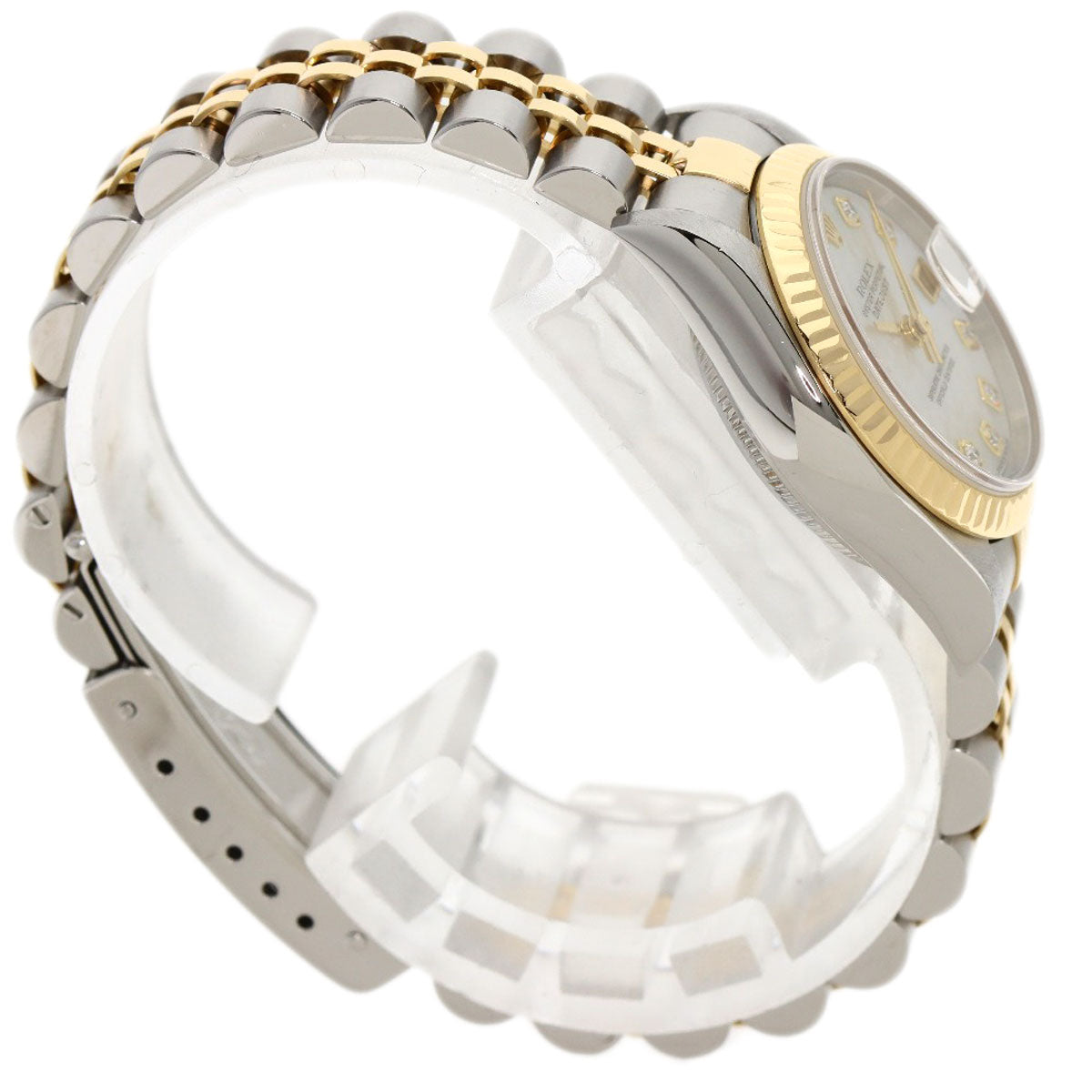 ROLEX ロレックス 79173NG デイトジャスト 10P ダイヤモンド 腕時計 SS レディース 中古