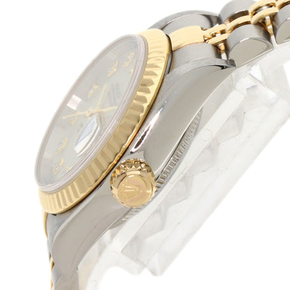 ROLEX ロレックス 79173NG デイトジャスト 10P ダイヤモンド 腕時計 SS レディース 中古