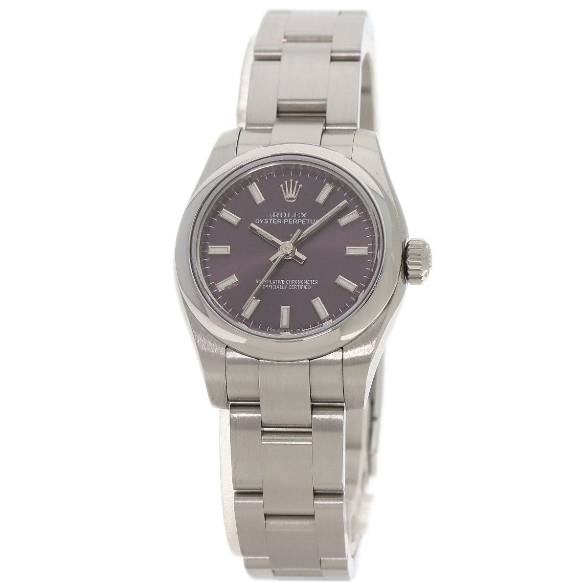 ROLEX ロレックス 176200 オイスターパーペチュアル26 レッドグレープ 腕時計 SS レディース 中古