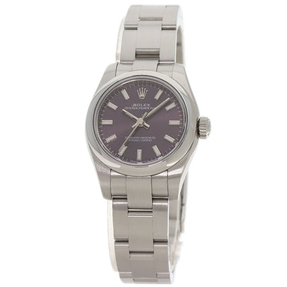 ROLEX ロレックス 176200 オイスターパーペチュアル26 レッドグレープ 腕時計 SS レディース 中古