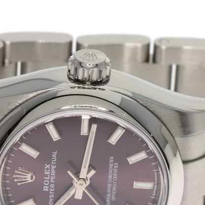 ROLEX ロレックス 176200 オイスターパーペチュアル26 レッドグレープ 腕時計 SS レディース 中古
