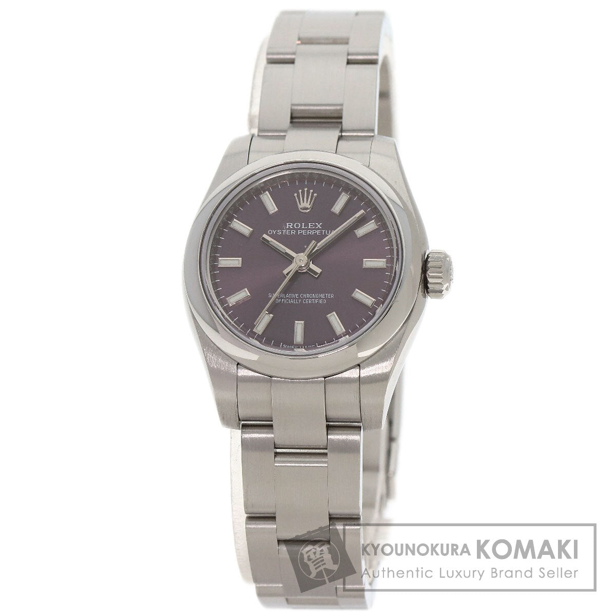 ROLEX ロレックス 176200 オイスターパーペチュアル26 レッドグレープ 腕時計 SS レディース 中古