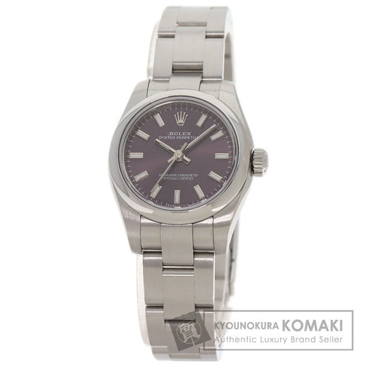 ROLEX ロレックス 176200 オイスターパーペチュアル26 レッドグレープ 腕時計 SS レディース 中古