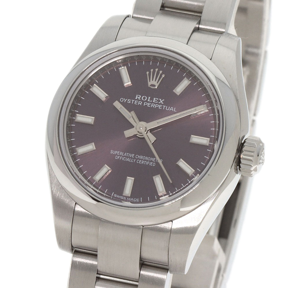 ROLEX ロレックス 176200 オイスターパーペチュアル26 レッドグレープ 腕時計 SS レディース 中古