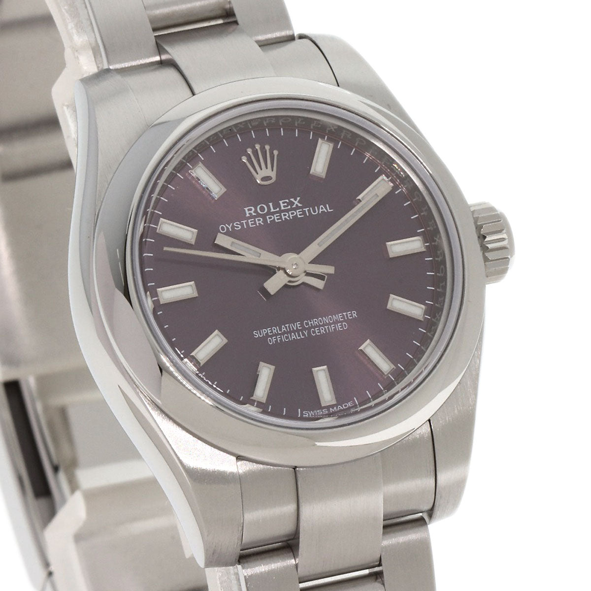 ROLEX ロレックス 176200 オイスターパーペチュアル26 レッドグレープ 腕時計 SS レディース 中古