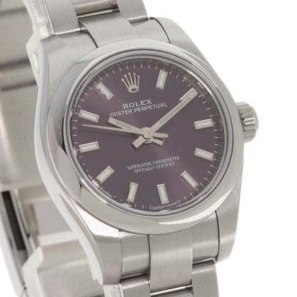 ROLEX ロレックス 176200 オイスターパーペチュアル26 レッドグレープ 腕時計 SS レディース 中古
