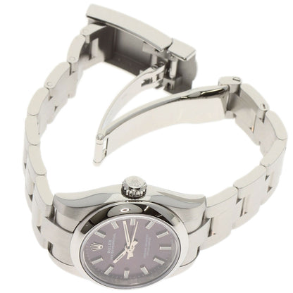 ROLEX ロレックス 176200 オイスターパーペチュアル26 レッドグレープ 腕時計 SS レディース 中古