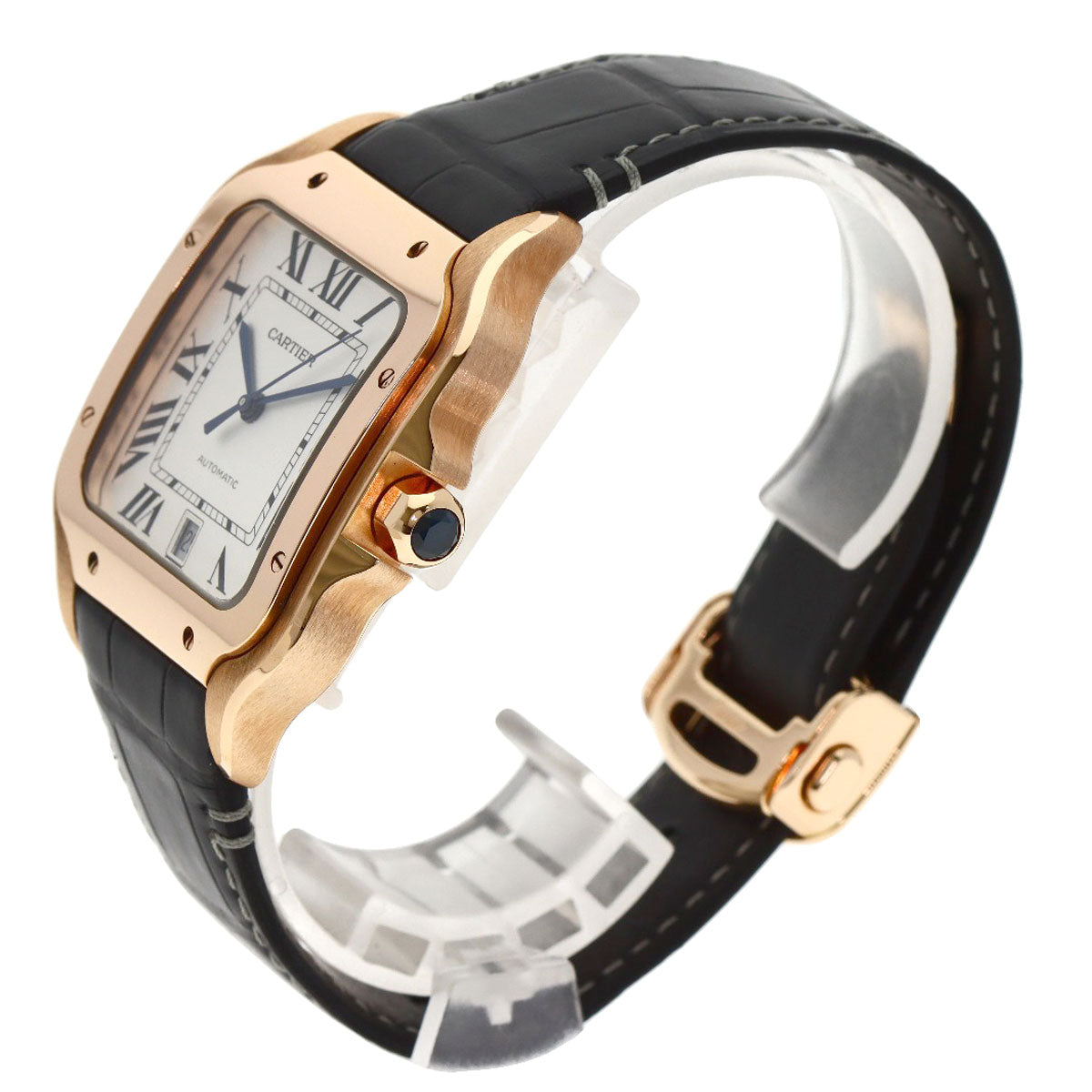 CARTIER カルティエ WGSA0019 サントス ドゥ カルティエ LM 腕時計 K18PG メンズ 中古