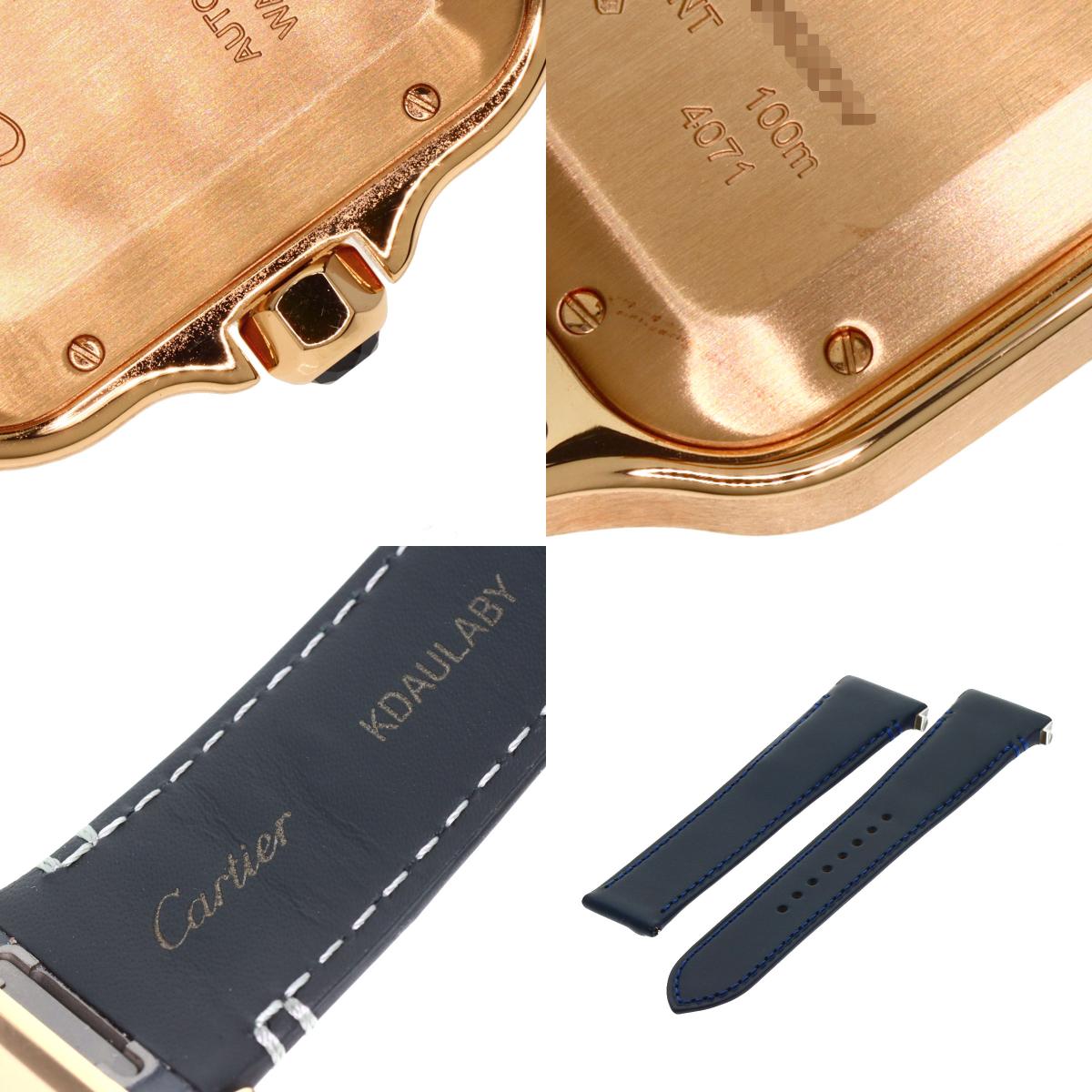 CARTIER カルティエ WGSA0019 サントス ドゥ カルティエ LM 腕時計 K18PG メンズ 中古