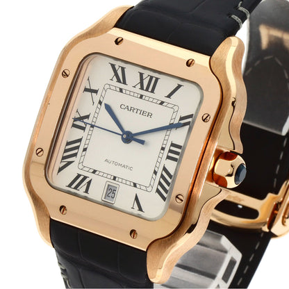 CARTIER カルティエ WGSA0019 サントス ドゥ カルティエ LM 腕時計 K18PG メンズ 中古