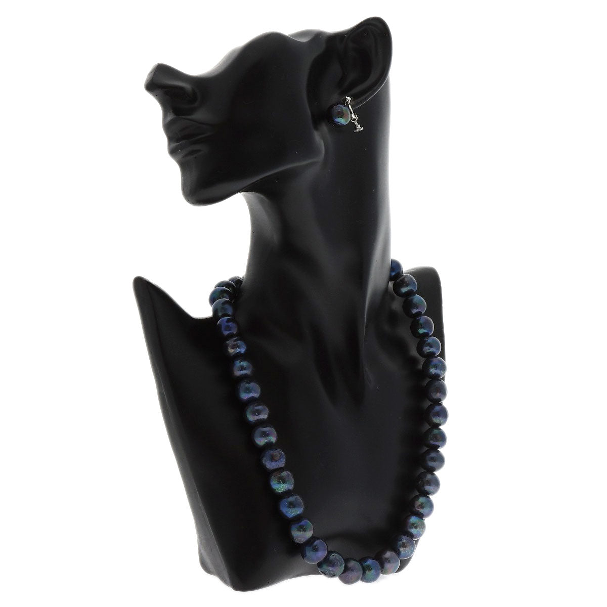 SELECT JEWELRY セレクトジュエリー パール 真珠 イヤリング 2点セット 染め ネックレス SV レディース 中古