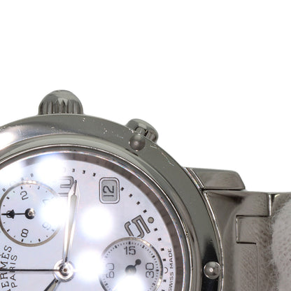 HERMES エルメス CL1.310 クリッパー クロノグラフ 腕時計 SS レディース 中古