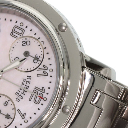 HERMES エルメス CL1.310 クリッパー クロノグラフ 腕時計 SS レディース 中古