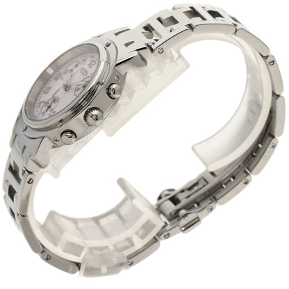 HERMES エルメス CL1.310 クリッパー クロノグラフ 腕時計 SS レディース 中古