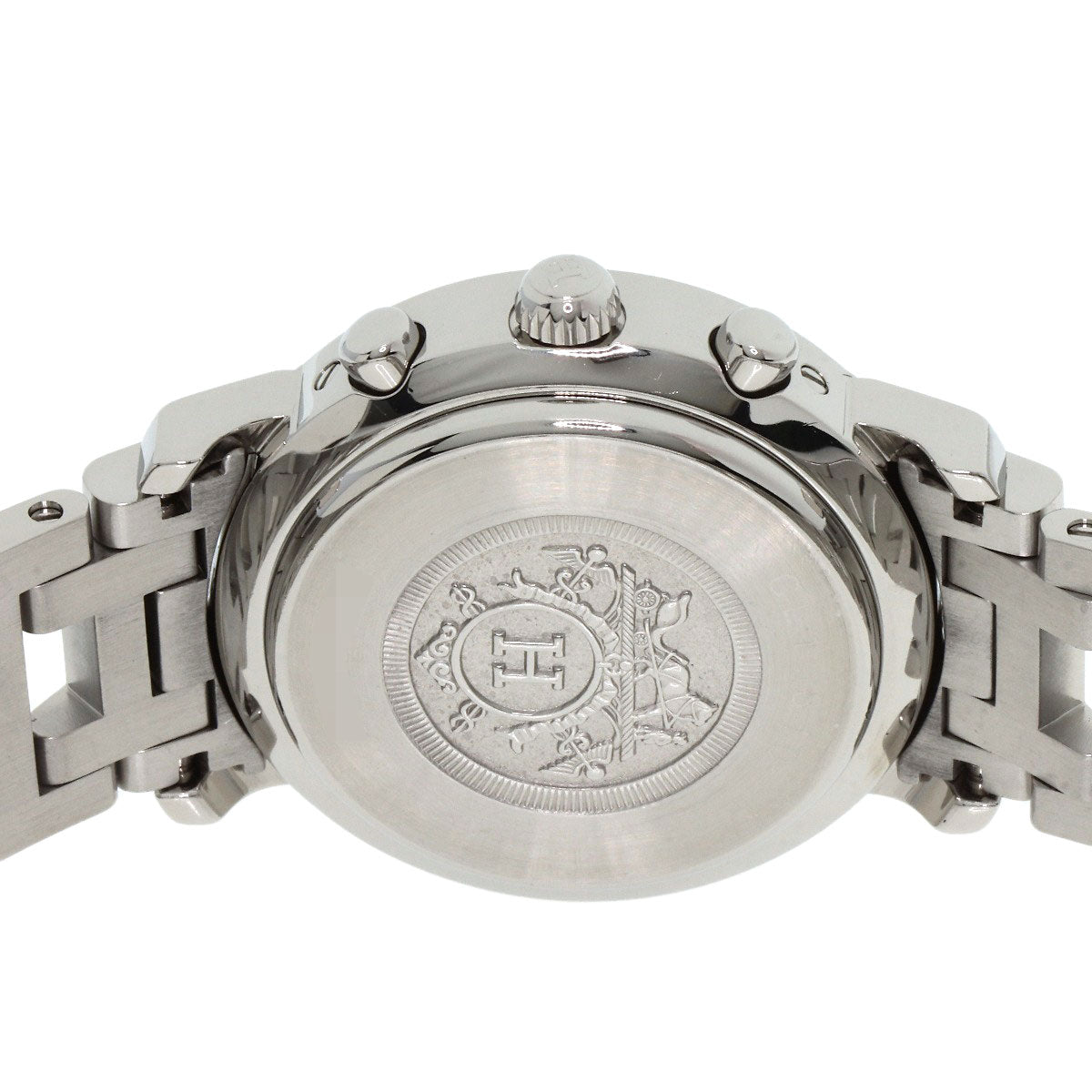 HERMES エルメス CL1.310 クリッパー クロノグラフ 腕時計 SS レディース 中古