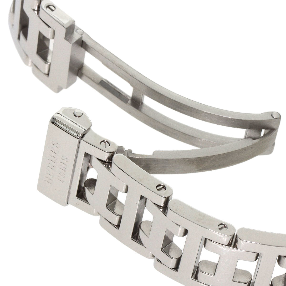 HERMES エルメス CL1.310 クリッパー クロノグラフ 腕時計 SS レディース 中古