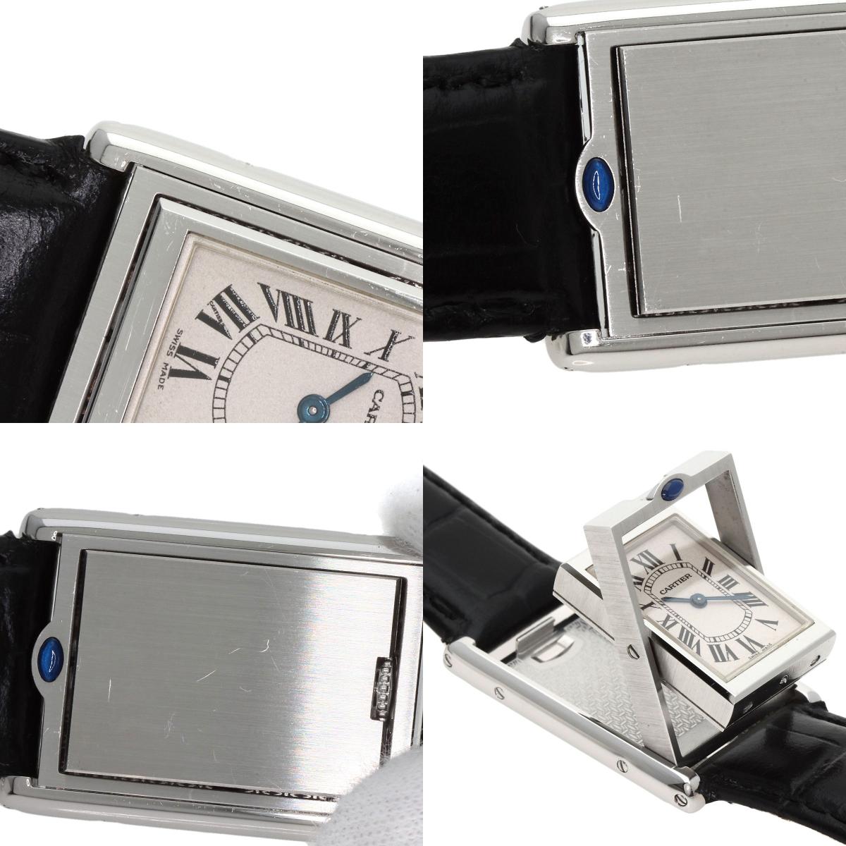 CARTIER カルティエ W1011258 タンク バスキュラント MM 腕時計 SS ボーイズ 中古