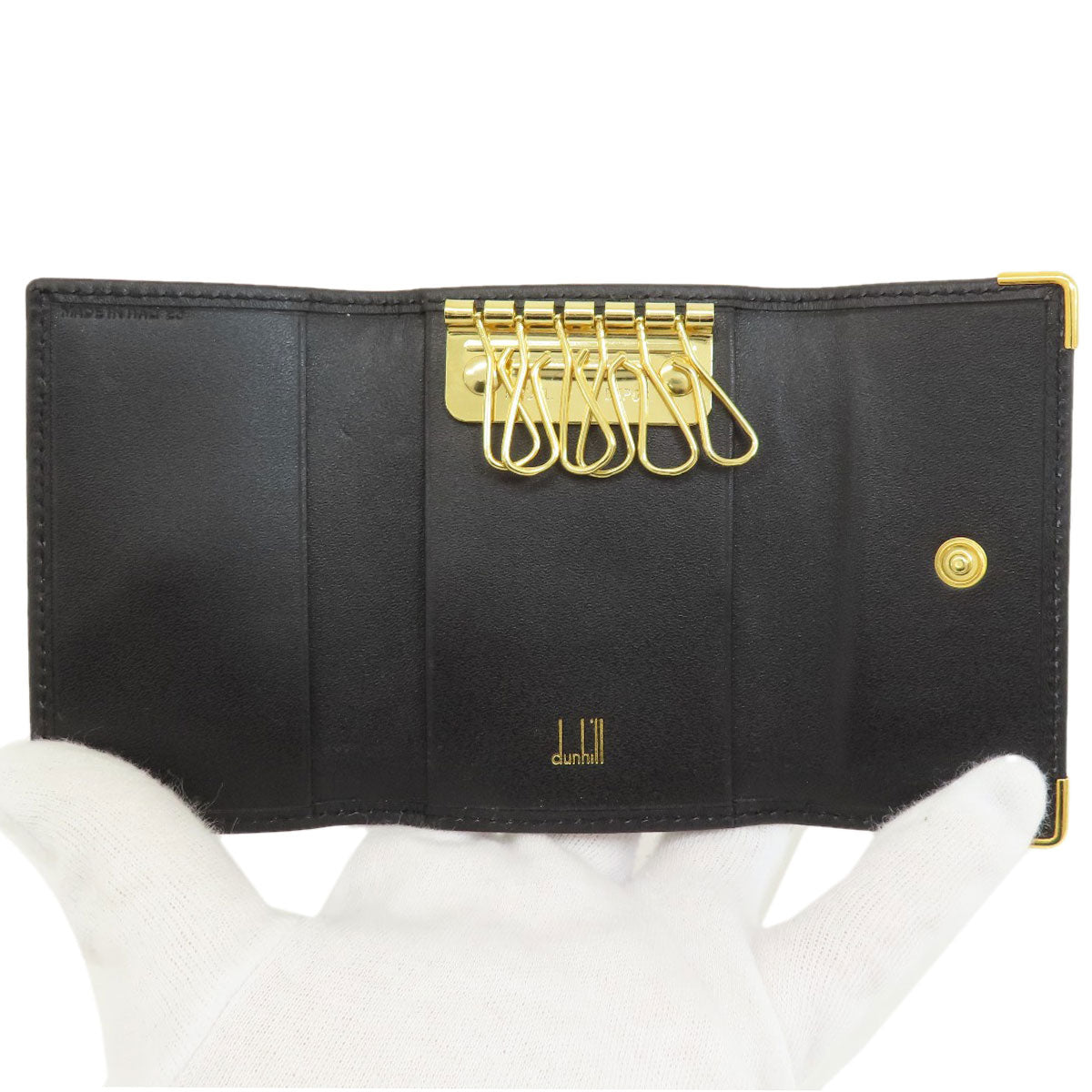 Dunhill ダンヒル ロゴ キーケース レザー レディース 中古