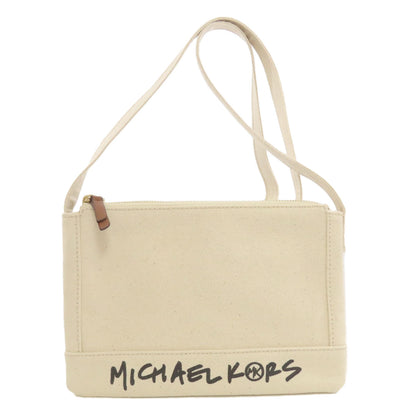 Michael Kors マイケルコース ロゴ ショルダーバッグ キャンバス レディース 中古