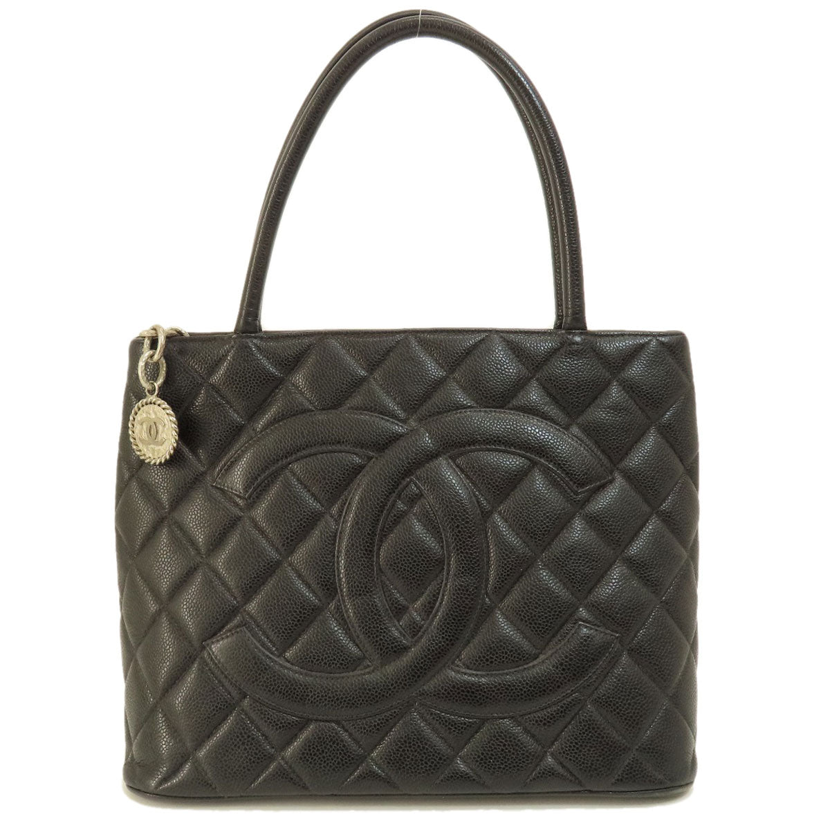 CHANEL シャネル 復刻トート ゴールド金具 トートバッグ グレインド カーフスキン レディース 中古